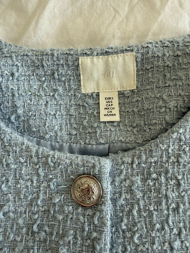 Blue Bouclé Jacket
