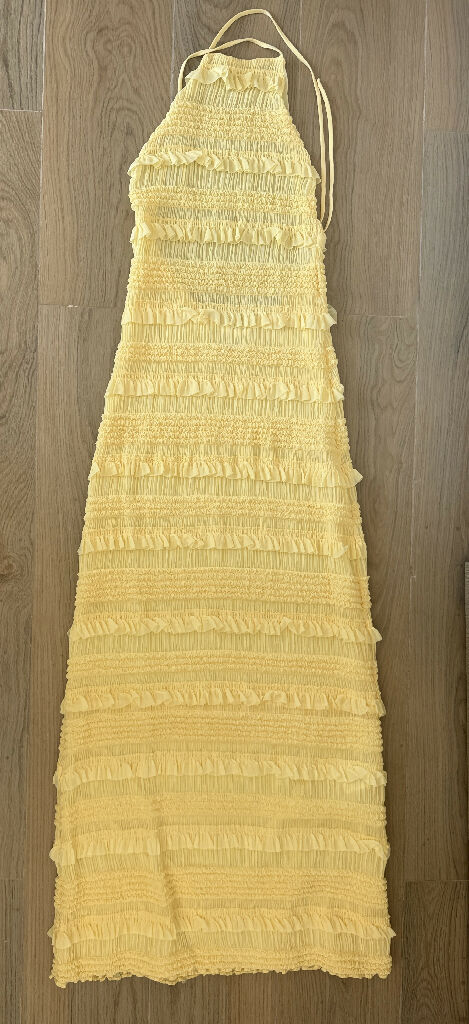 Oh Polly Tove Ruffled Backless Dress