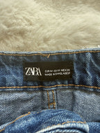 Zara Frayed Denim Skirt
