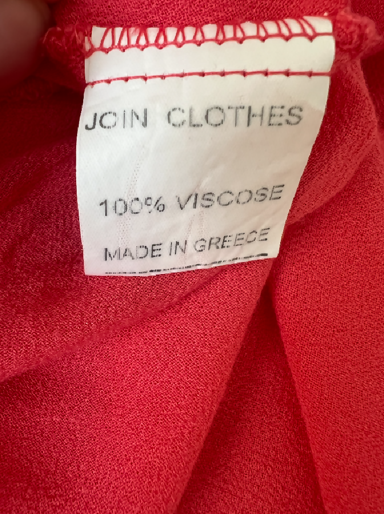 Join Clothes Red Sleeveless Dress - Lined Bodice