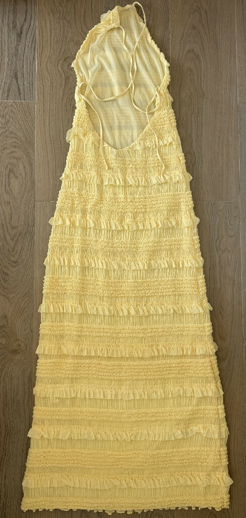 Oh Polly Tove Ruffled Backless Dress