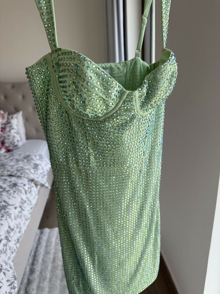 Ines embellished corset mini dress