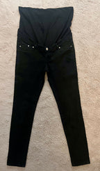 Black skinny maternity jeans
