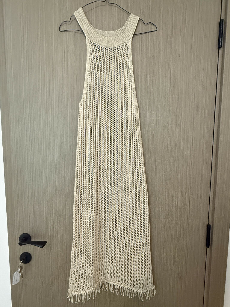 Crochet Knit Maxi Dress Cover Up