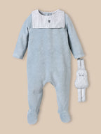 Cyrillus Baby velvet sleepsuit and cuddly toy size 1month