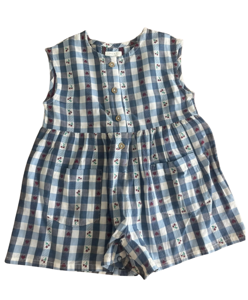 Next blue romper 9-12months