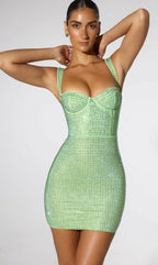 Ines embellished corset mini dress