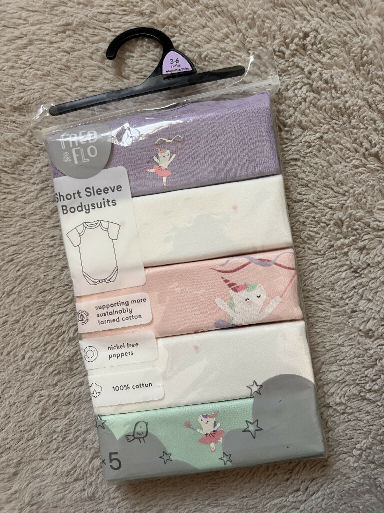 Baby short sleeved bodysuits