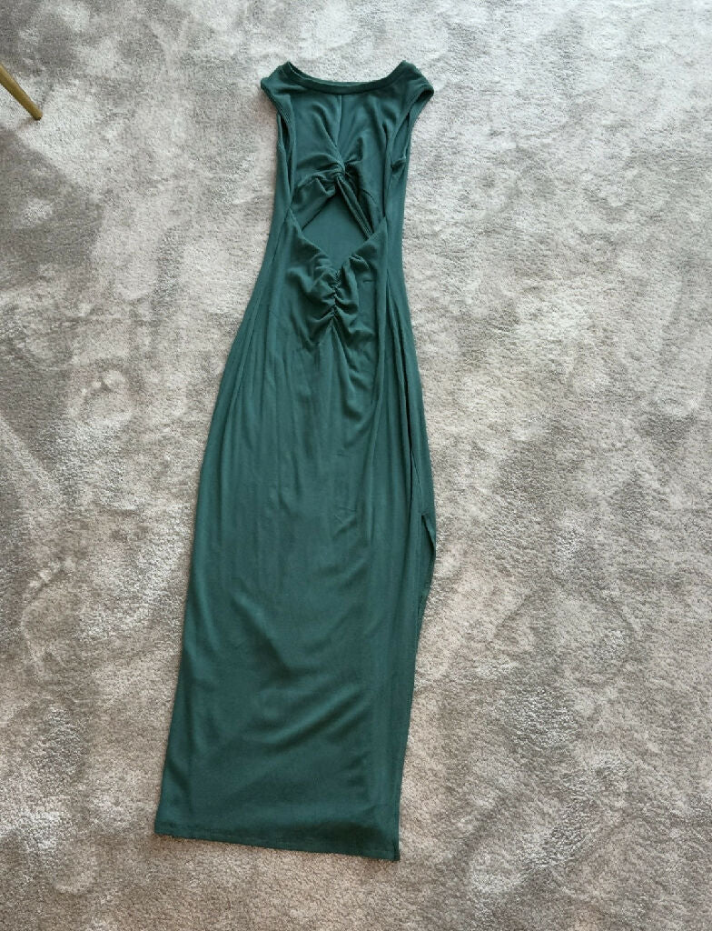 Oten Green sexy stretch dress with cut out size 8 to 10