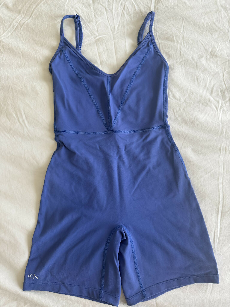 V-neck activewear romper