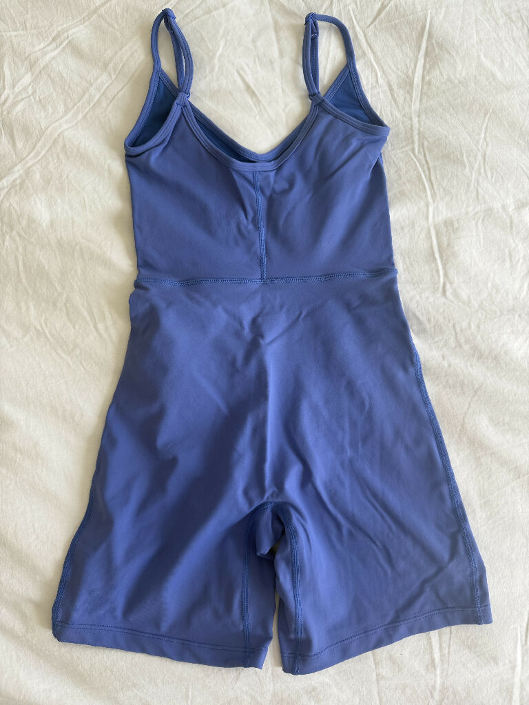 V-neck activewear romper