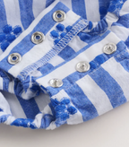 Next Blue Stripe Woven Baby Dress With Intergrated Bodysuit
