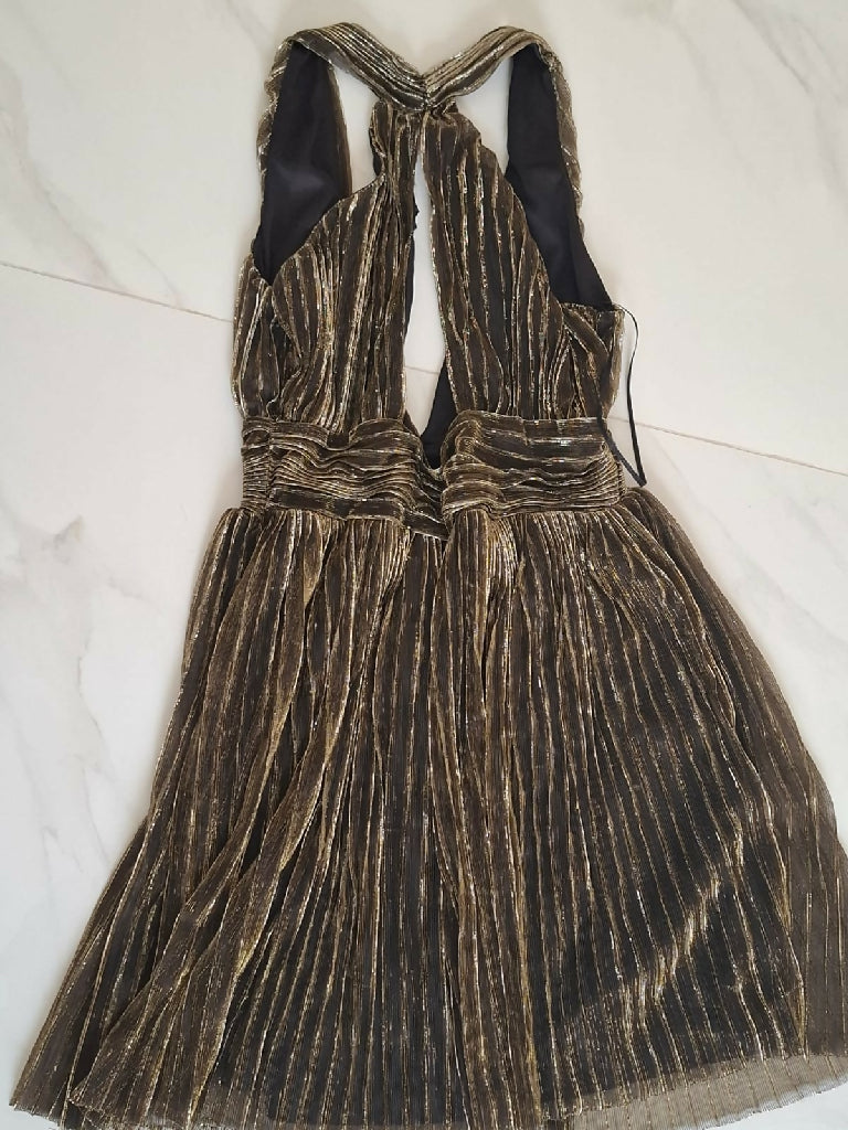 Miss Selfridge Gold Mini Dress