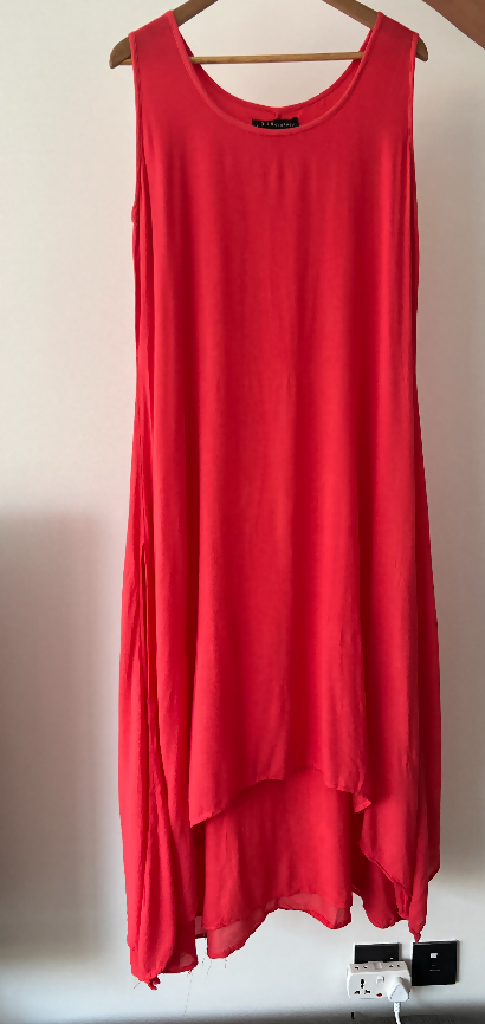 Join Clothes Red Sleeveless Dress - Lined Bodice