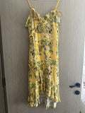 Yellow Floral Ted Baker Midi Dress
