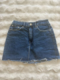 Zara Frayed Denim Skirt