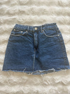 Zara Frayed Denim Skirt