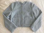 Blue Bouclé Jacket