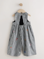 Next Black and White Gingham Sleeveless Playsuit 12months