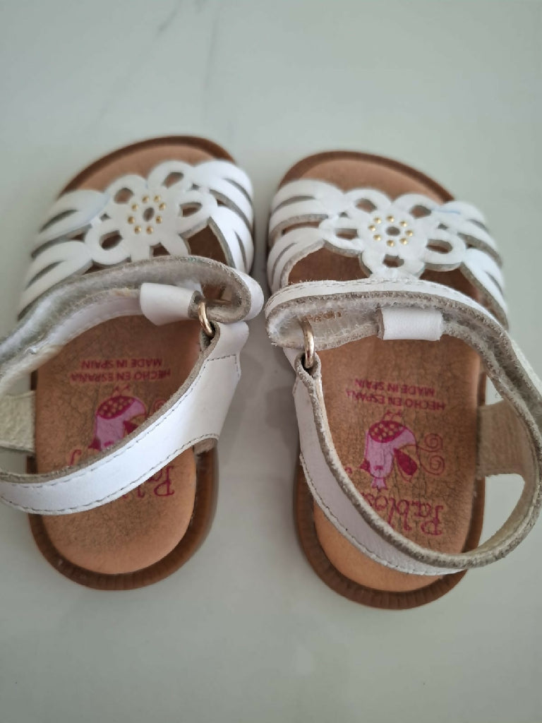 Pablosky white girls sandals