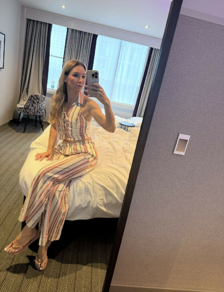 Rita Ora for Primark stripe linen set size xs