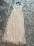 Little Mistress peach lace dress size 10-12