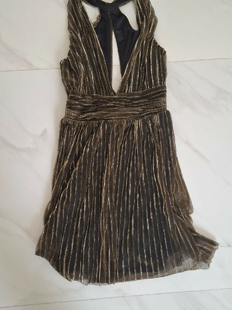 Miss Selfridge Gold Mini Dress