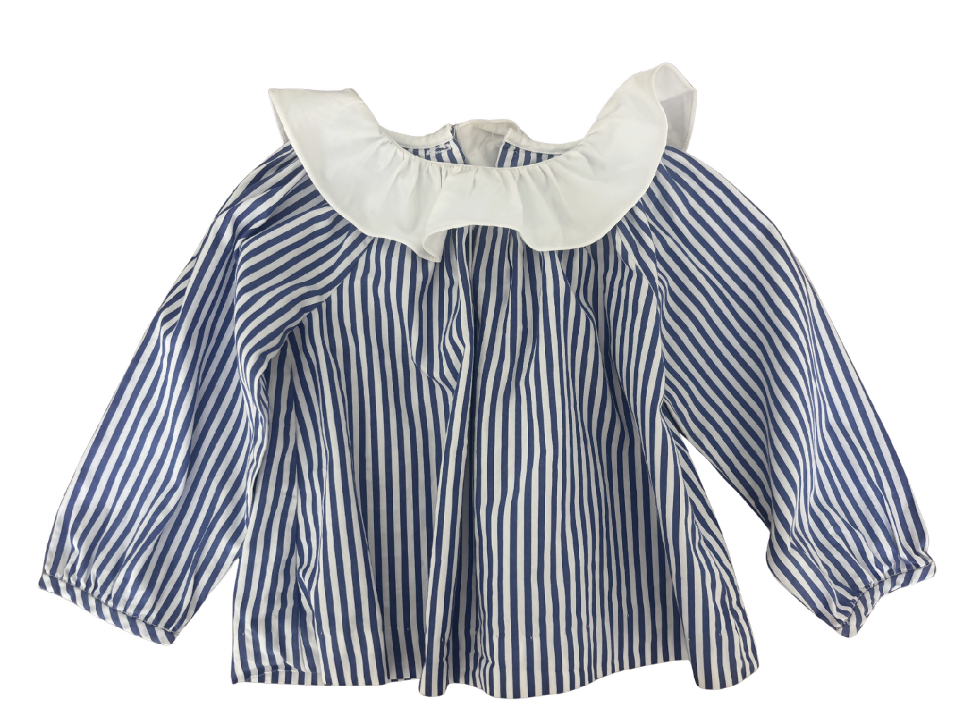 Jacadi Girls Strip Blue and White Blouse size 12months