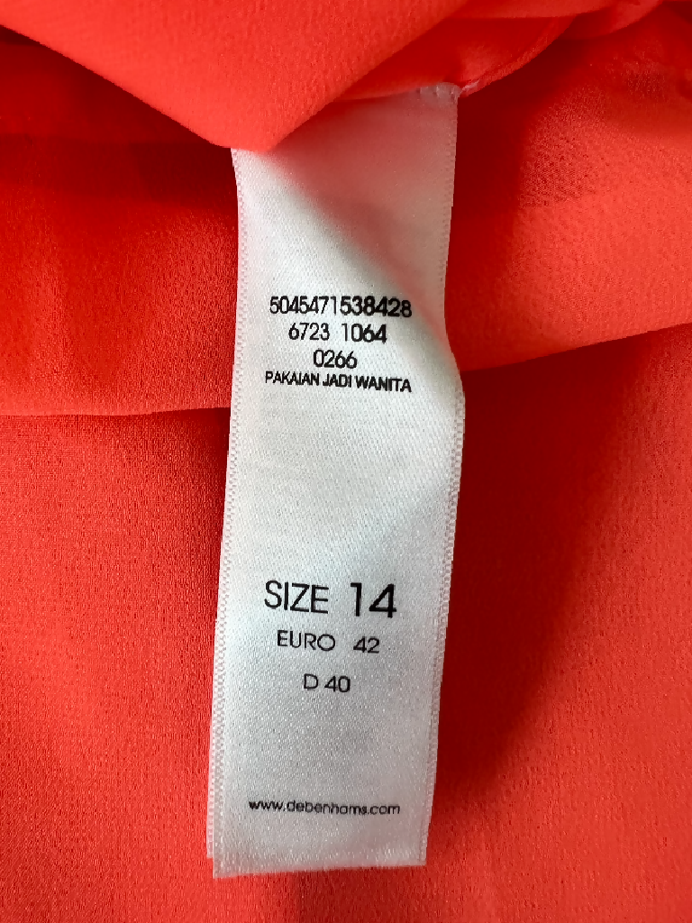 Matthew Williamson Orange Printed Embellished Tunic Top